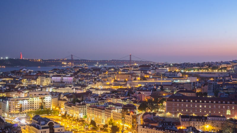 Vista panorâmica de Lisboa, Portugal